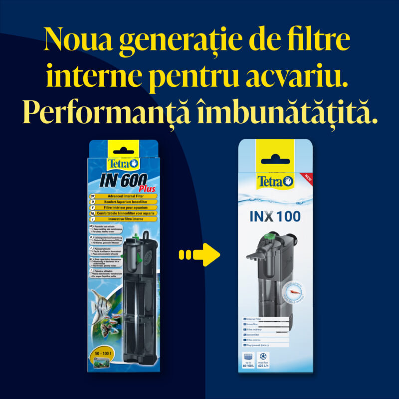 Noua generație de filtre interne Tetra INX Noua generație de filtre interne Tetra INX