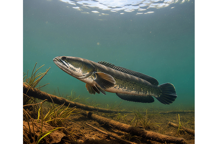 Змееголов в естественной среде обитания