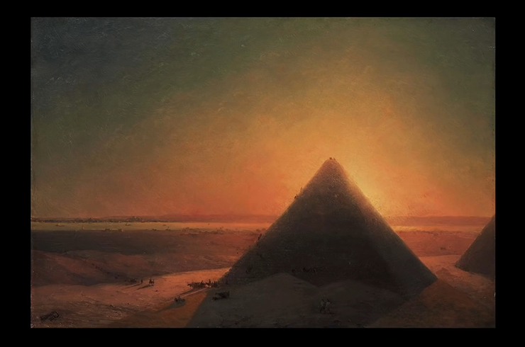 I. Ayvazovski'nin "Büyük Giza Piramidi" tablosu (1878)