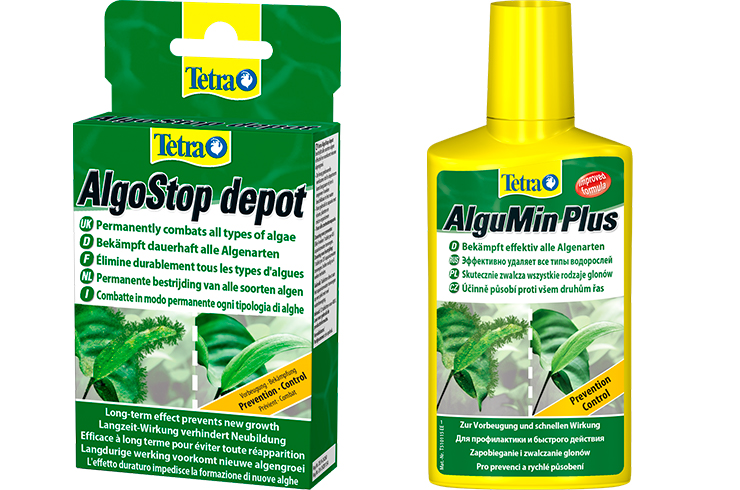 Tetra AlguMin і Tetra AlgoStop depot дозволяє ефективно боротися з усіма типами водоростей